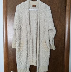 Cream Slubby Cardigan